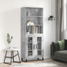 Witrynka, szarość betonu 69,5x34x180 cm materiał drewnopochodny