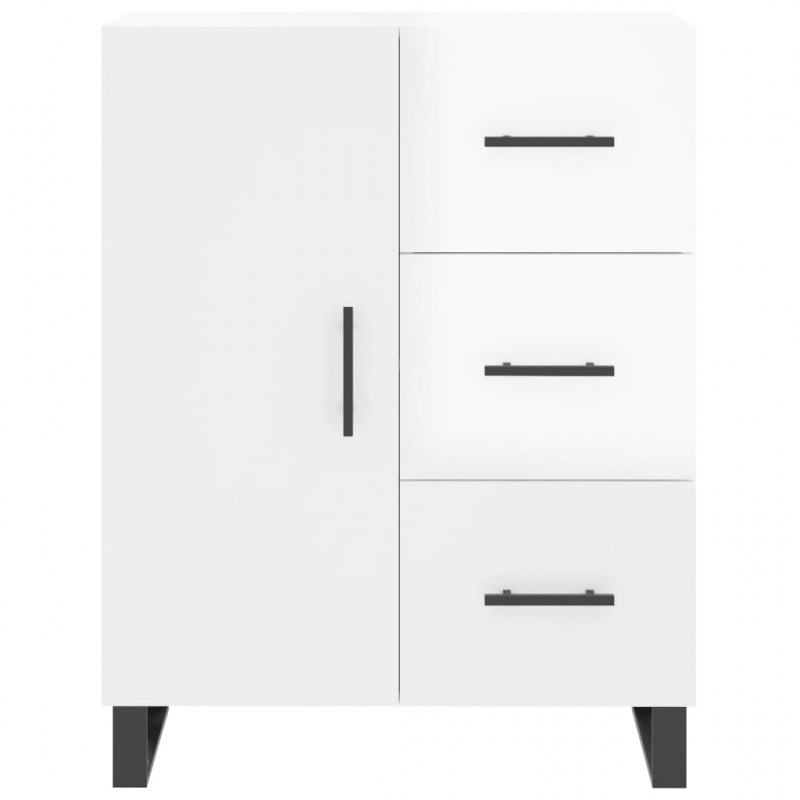 Witrynka biała połysk 69,5x34x180 cm materiał drewnopochodny