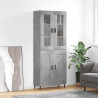 Witrynka, szarość betonu 69,5x34x180 cm materiał drewnopochodny