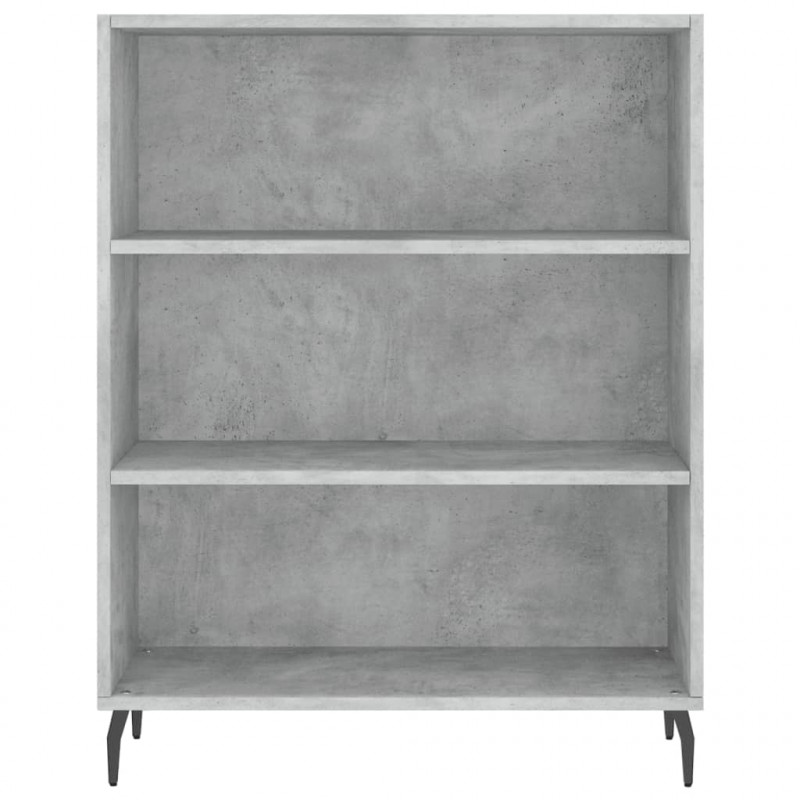 Witrynka, szarość betonu 69,5x34x180 cm materiał drewnopochodny