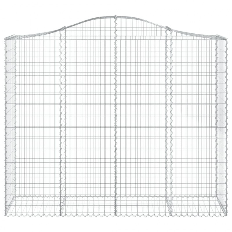 Kosze gabionowe, 2 szt, 200x50x160/180 cm, galwanizowane żelazo