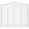 Kosze gabionowe, 2 szt, 200x50x160/180 cm, galwanizowane żelazo