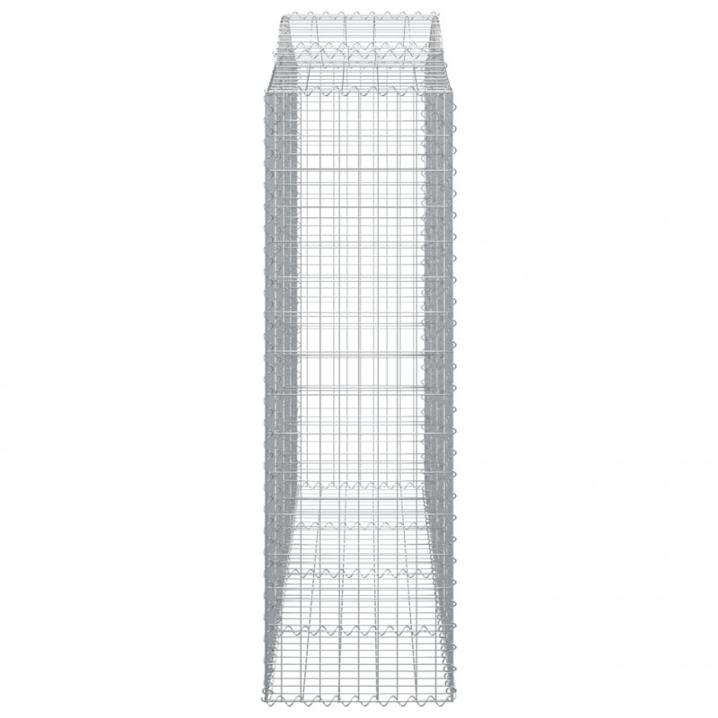 Kosze gabionowe, 2 szt, 200x50x160/180 cm, galwanizowane żelazo