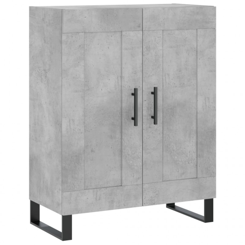 Witrynka, szarość betonu 69,5x34x180 cm materiał drewnopochodny