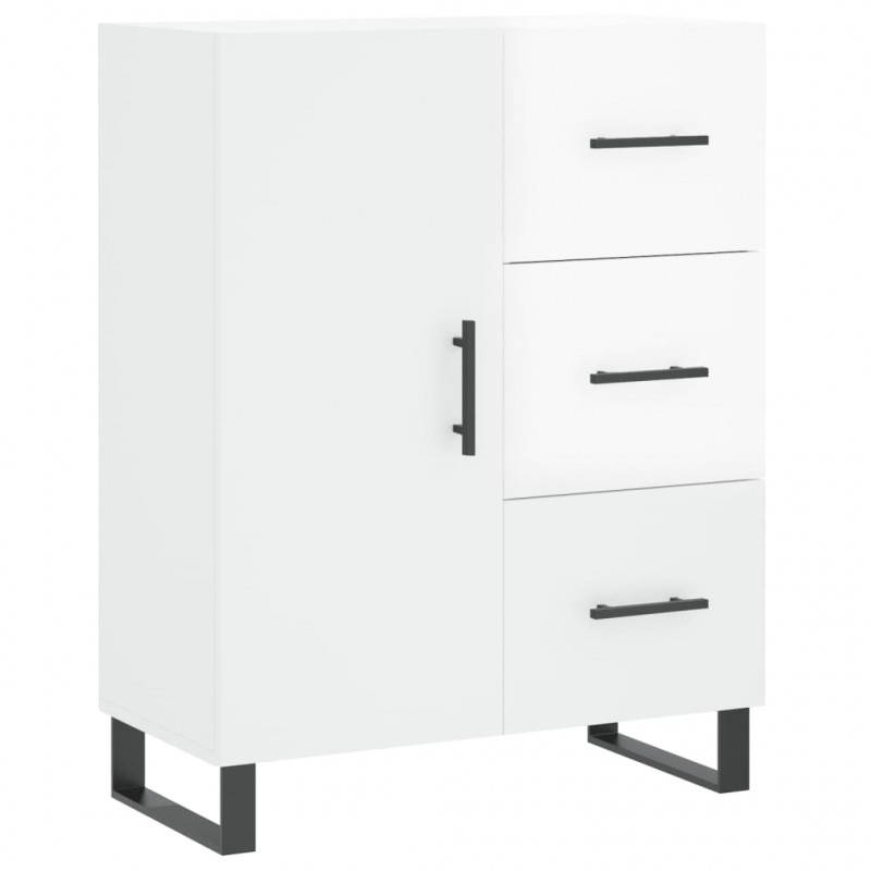 Witrynka biała połysk 69,5x34x180 cm materiał drewnopochodny