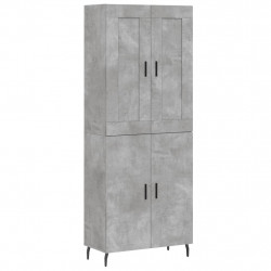 Witrynka, szarość betonu 69,5x34x180 cm materiał drewnopochodny