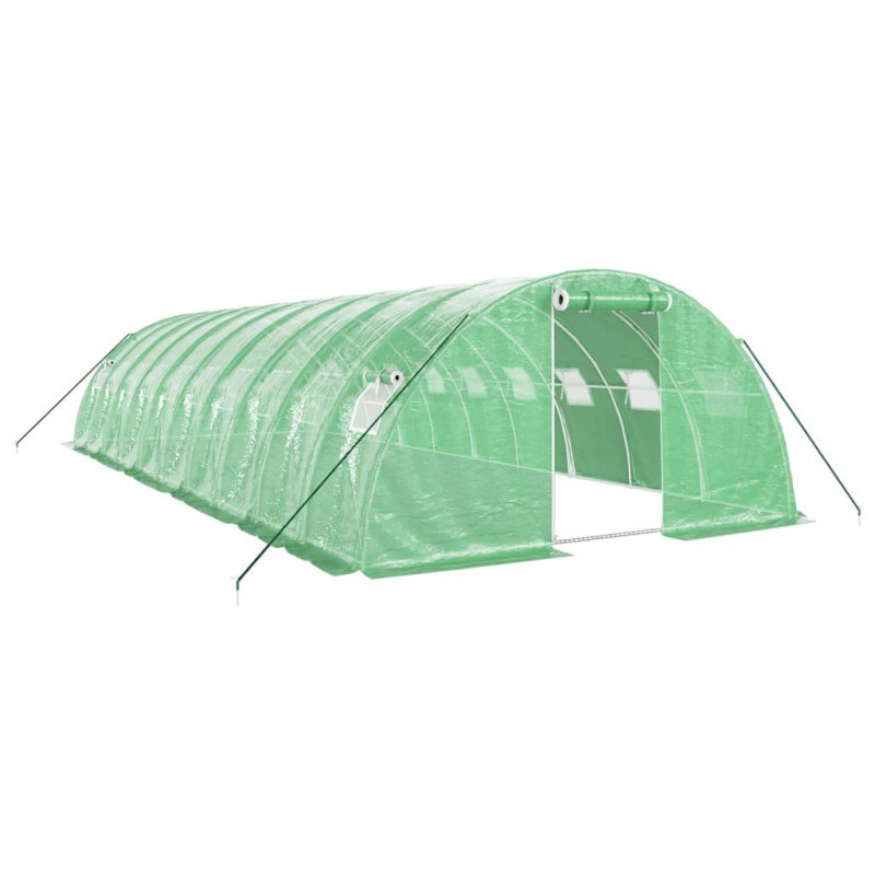 Szklarnia ze stalową ramą, zielona, 40 m², 10x4x2 m