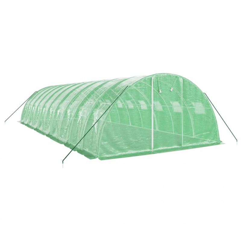 Szklarnia ze stalową ramą, zielona, 40 m², 10x4x2 m