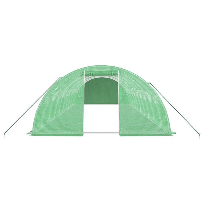 Szklarnia ze stalową ramą, zielona, 40 m², 10x4x2 m