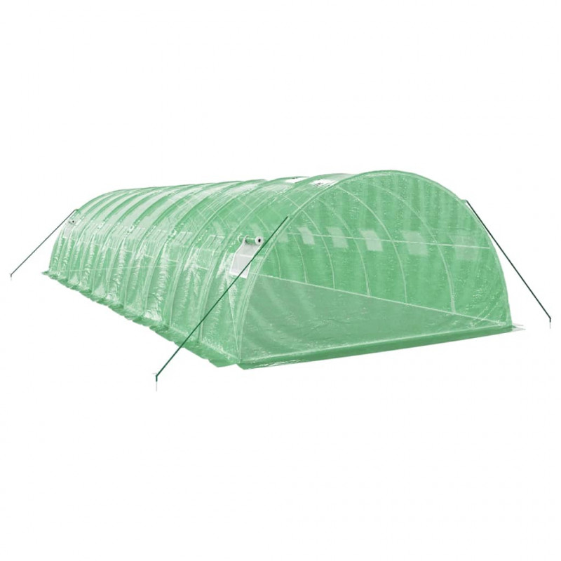 Szklarnia ze stalową ramą, zielona, 40 m², 10x4x2 m
