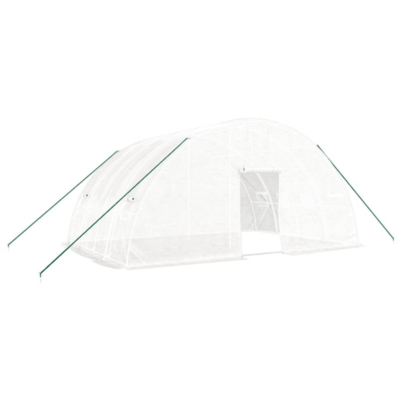 Szklarnia ze stalową ramą, biała, 24 m², 6x4x2,85 m