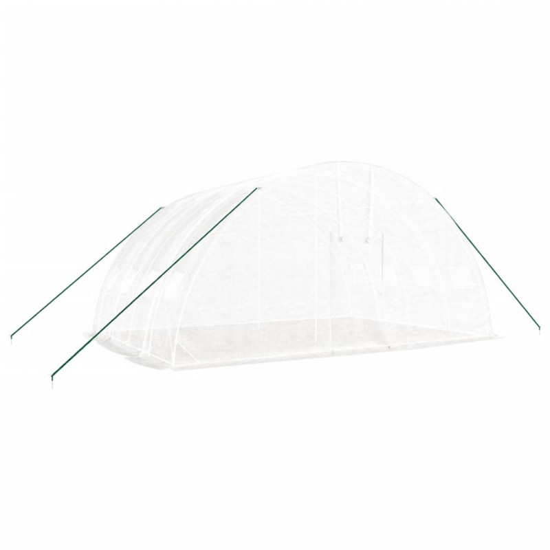 Szklarnia ze stalową ramą, biała, 24 m², 6x4x2,85 m