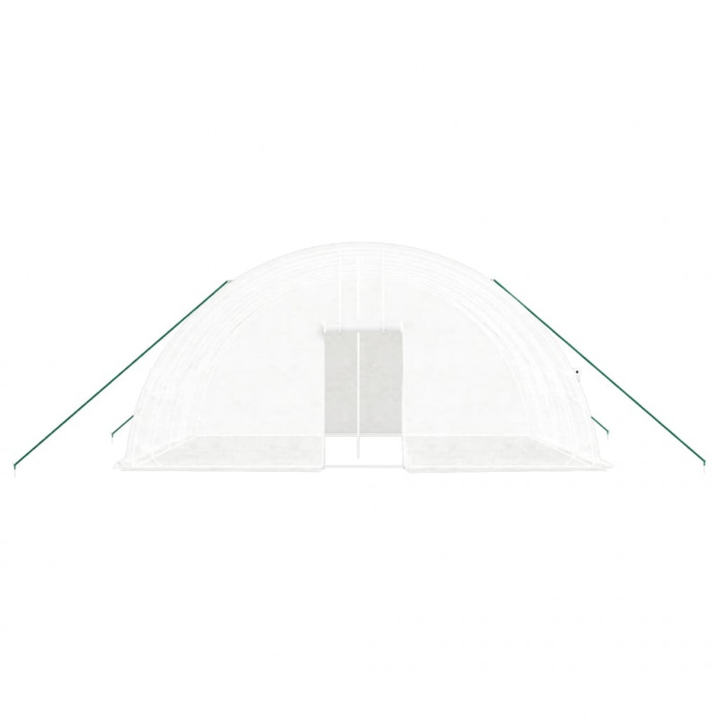 Szklarnia ze stalową ramą, biała, 24 m², 6x4x2,85 m