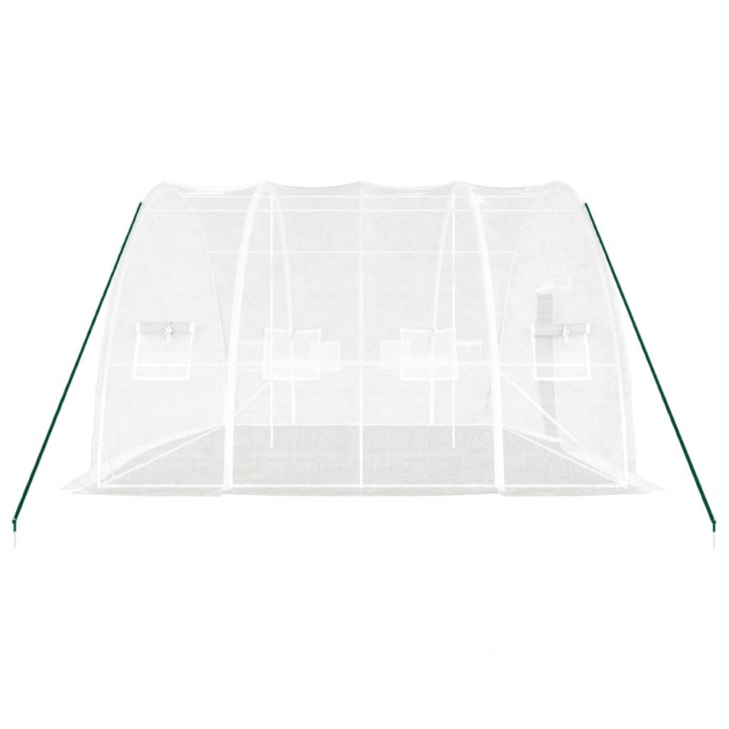 Szklarnia ze stalową ramą, biała, 24 m², 6x4x2,85 m