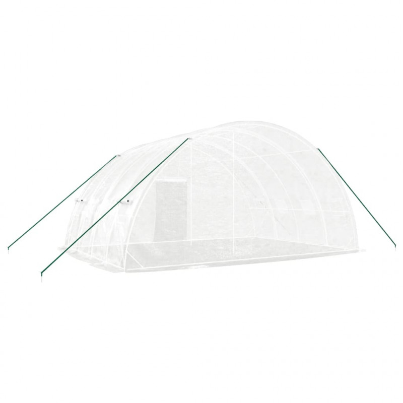 Szklarnia ze stalową ramą, biała, 24 m², 6x4x2,85 m