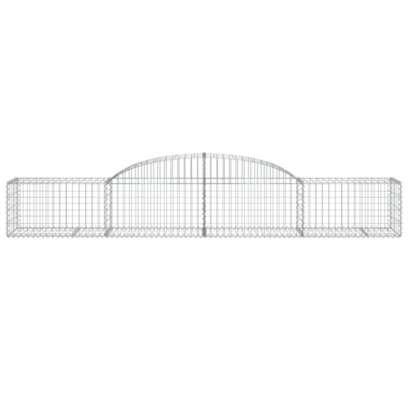 Kosze gabionowe, 2 szt, 300x50x40/60 cm, galwanizowane żelazo