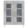 Witrynka, szarość betonu 69,5x34x180 cm materiał drewnopochodny