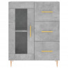 Witrynka, szarość betonu 69,5x34x180 cm materiał drewnopochodny