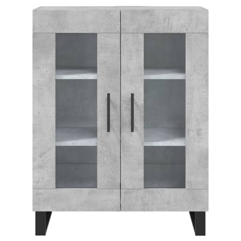 Witrynka, szarość betonu 69,5x34x180 cm materiał drewnopochodny