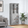 Witrynka, szarość betonu 69,5x34x180 cm materiał drewnopochodny