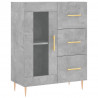 Witrynka, szarość betonu 69,5x34x180 cm materiał drewnopochodny