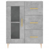 Witrynka, szarość betonu 69,5x34x180 cm materiał drewnopochodny