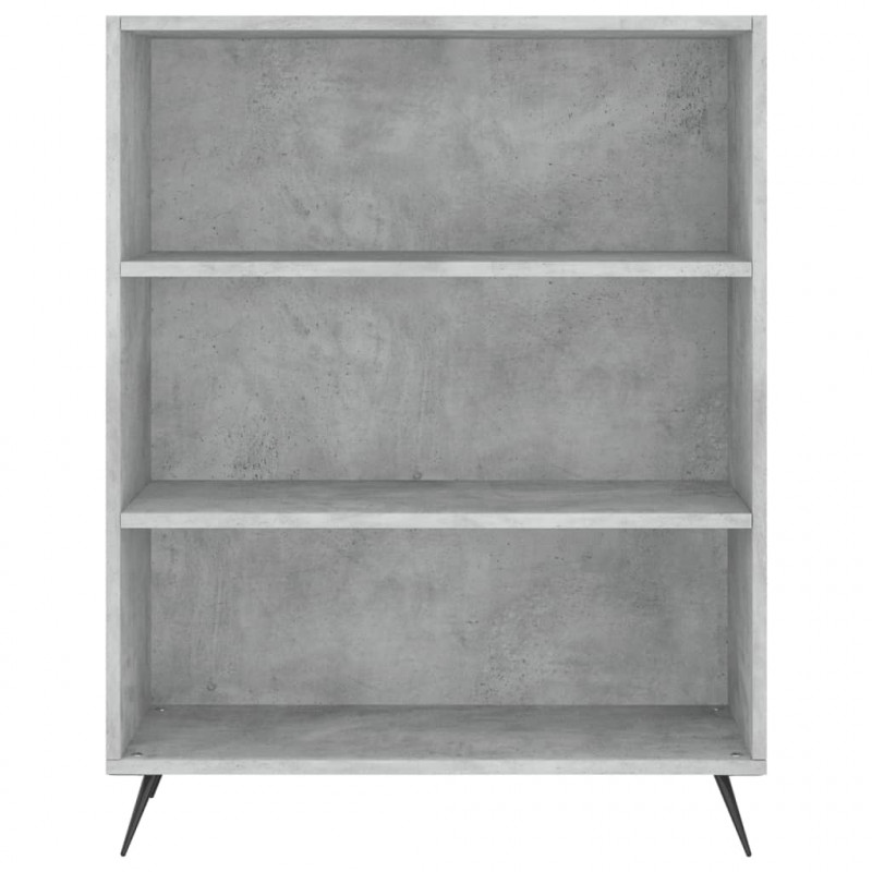 Witrynka, szarość betonu 69,5x34x180 cm materiał drewnopochodny