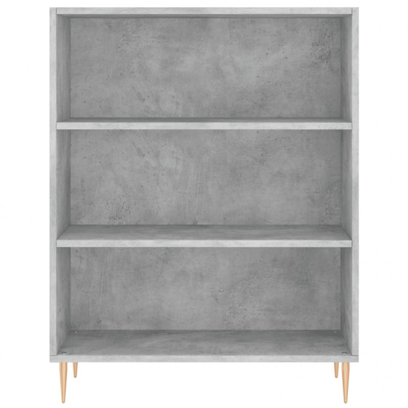 Witrynka, szarość betonu 69,5x34x180 cm materiał drewnopochodny