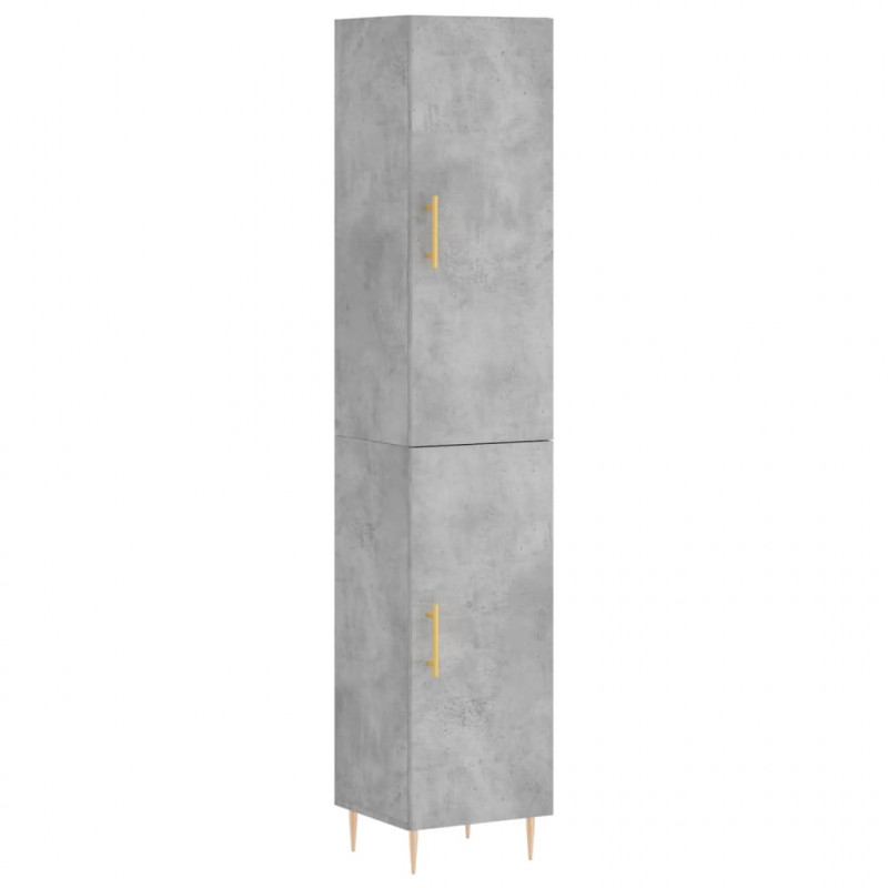 Wysoka szafka, szarość betonu, 34,5x34x180 cm