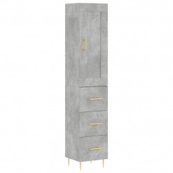 Wysoka szafka, szarość betonu, 34,5x34x180 cm