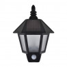 Ścienne lampy solarne, 2 szt., z detektorem ruchu, czarne