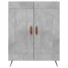 Witrynka, szarość betonu 69,5x34x180 cm materiał drewnopochodny