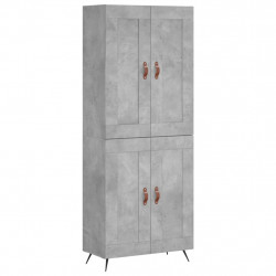 Witrynka, szarość betonu 69,5x34x180 cm materiał drewnopochodny