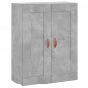 Witrynka, szarość betonu 69,5x34x180 cm materiał drewnopochodny