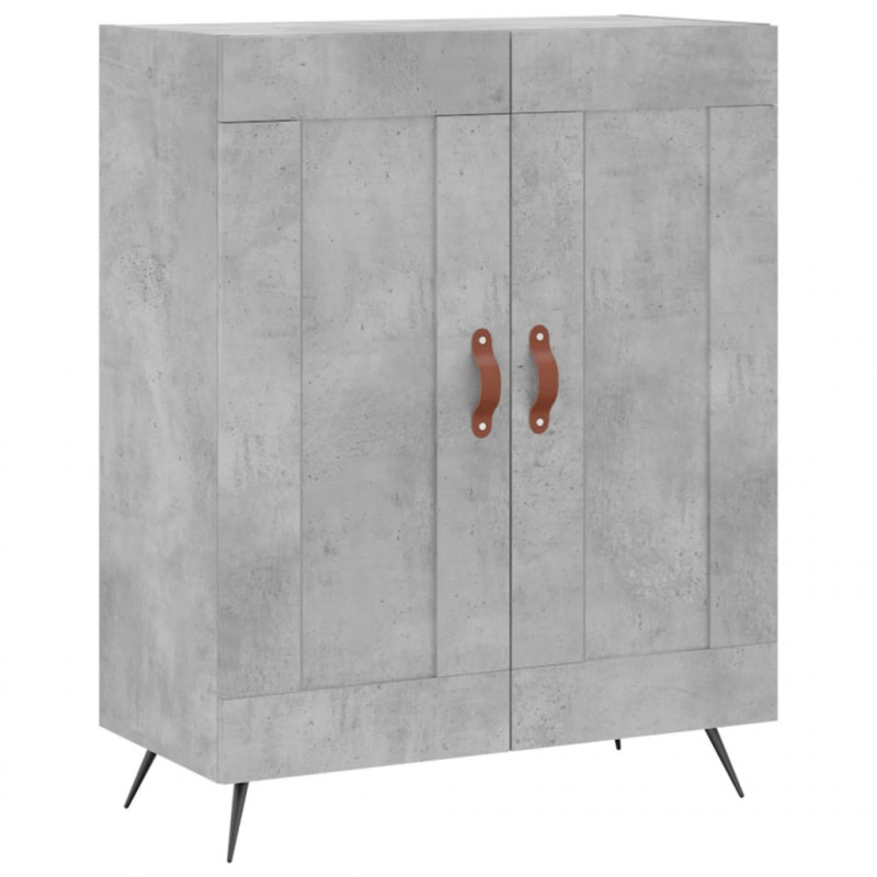 Witrynka, szarość betonu 69,5x34x180 cm materiał drewnopochodny