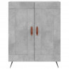 Witrynka, szarość betonu 69,5x34x180 cm materiał drewnopochodny