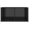 Szafki TV, 2 szt., szare, wysoki połysk, 72x35x36,5 cm, płyta