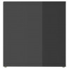 Szafki TV, 2 szt., szare, wysoki połysk, 72x35x36,5 cm, płyta