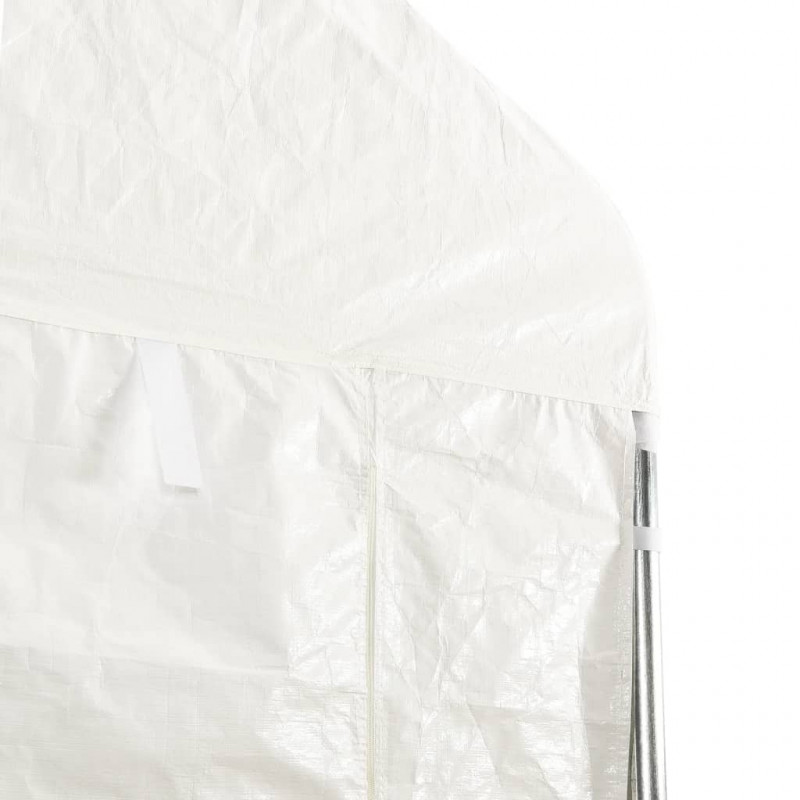 Namiot ogrodowy z dachem, biały, 15,61x4,08x3,22 m, polietylen