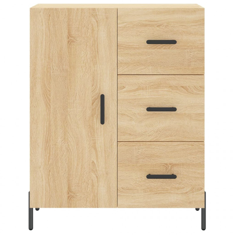 Witrynka, dąb sonoma, 69,5x34x180 cm, materiał drewnopochodny