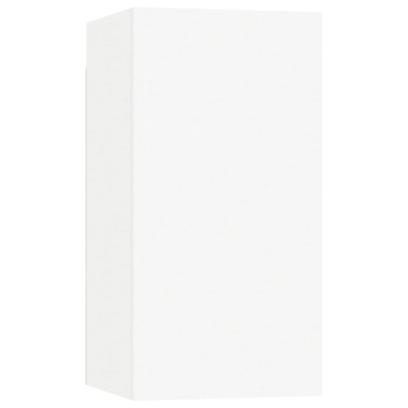 Szafki telewizyjne, 7 szt., białe, 30,5x30x60 cm, płyta wiórowa