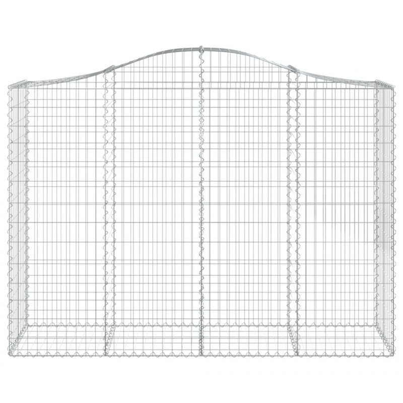Kosze gabionowe, 4 szt, 200x50x140/160 cm, galwanizowane żelazo