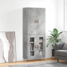 Witrynka, szarość betonu 69,5x34x180 cm materiał drewnopochodny