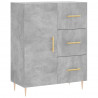 Witrynka, szarość betonu 69,5x34x180 cm materiał drewnopochodny