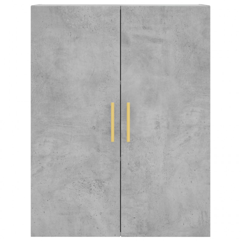 Witrynka, szarość betonu 69,5x34x180 cm materiał drewnopochodny
