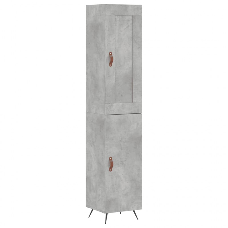 Wysoka szafka, szarość betonu, 34,5x34x180 cm