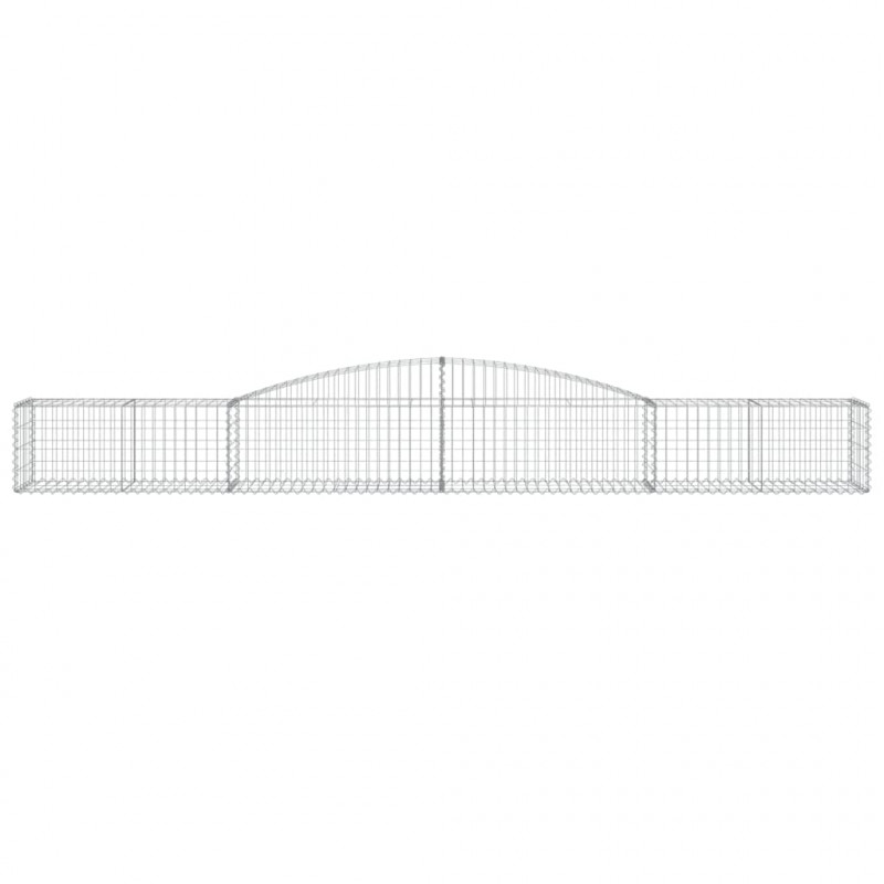 Kosze gabionowe, 2 szt, 400x50x40/60 cm, galwanizowane żelazo