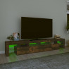 Szafka pod TV z oświetleniem LED przydymiony dąb 230x36,5x40 cm