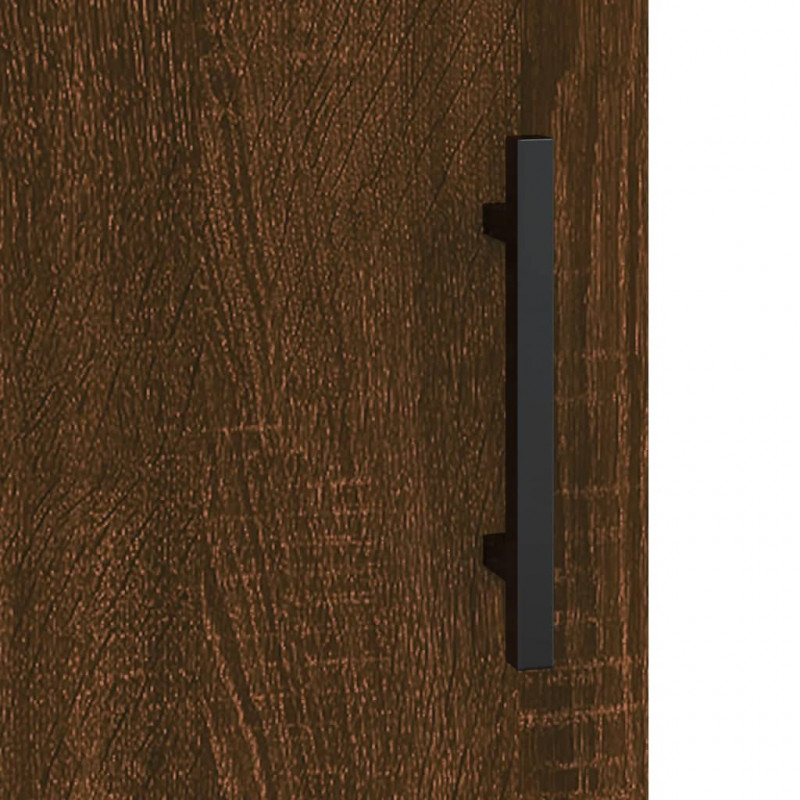 Witrynka, brązowy dąb, 69,5x34x180 cm, materiał drewnopochodny