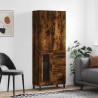 Witrynka przydymiony dąb 69,5x34x180 cm materiał drewnopochodny